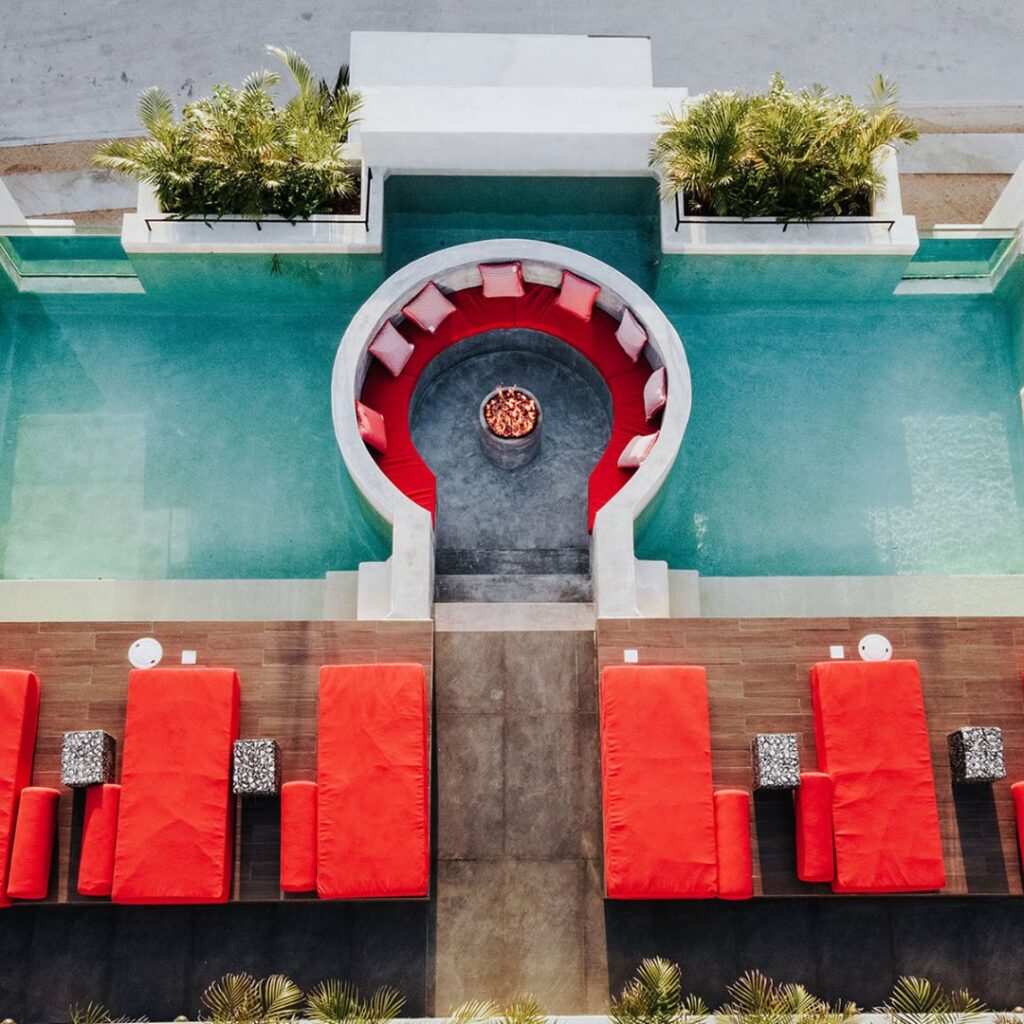Pool and lounge area at Casa Don Rey's Tulum luxury villa rental